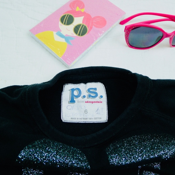 p.s Aeropostal kids pullover black size 6 - Picture 3 of 5